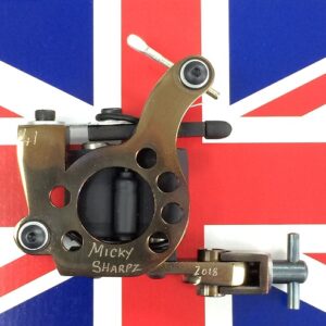 Stainless Steel T Dial Tattoo Machine - Oil Blacked